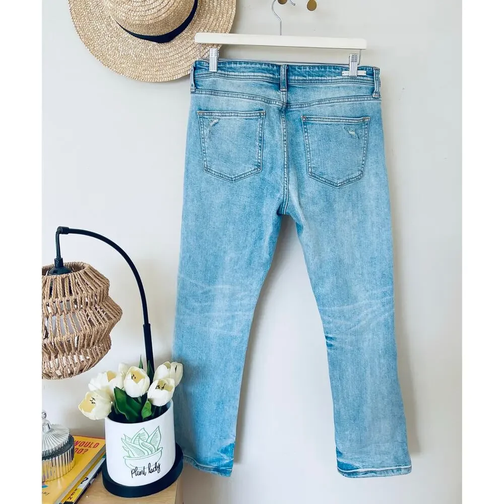 Anthropologie Pilcro and The Letterpress Mid-Rise Slim Straight Jeans